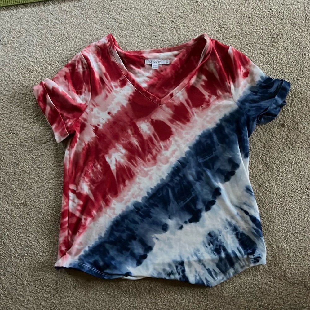 America 250 birthday Red white and blue tie die tshirt